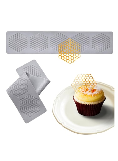 Honeycomb Molds Silicone, 2 PCS Fondant Molds with Hollow 3D Beehive Candy Lace Silicone Molds for Baking, Polymer Clay, Sugar Craft Dessert Cupcake Cake Decorating
