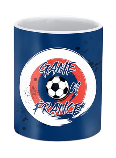 France Printed Ceramic Mug Blue/White/Red