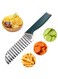 Cut Knife, Crinkle Cutter for Veggies, Potato Slicer Wave Chopper, Stainless Steel Wave Fries Cutter With Ergonomic Handle for French Fry, Cucumber, Carrot and Fruit