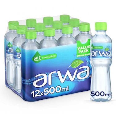 Arwa Low Sodium Bottled Drinking Water 500ml Pack of 12