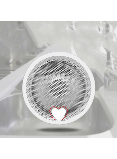seven Kitchen Sink Strainer Basket Catcher with Upgrade Handle - Anti-Clogging Stainless Steel Drain Filter for Most 3-1/2 Inch Kitchen Drains