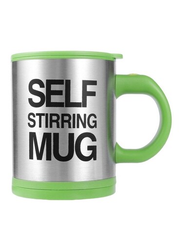 Stirring Coffee Mug Green/Silver