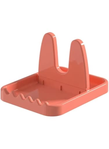 Artan trading Spoon and pot lid rest. Multifunctional spoon and pot lid rest. Kitchen organisation tool. Stove organiser (Pink)