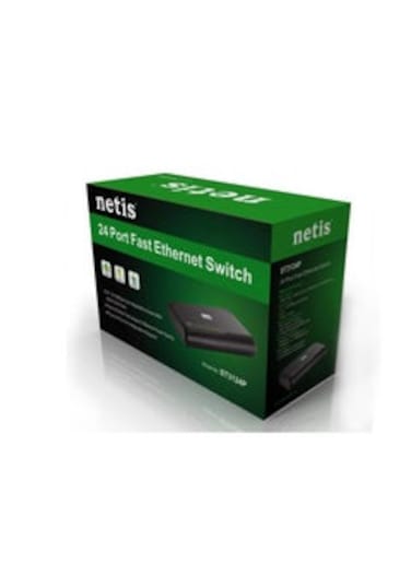 Netis ST3124P 24 Port 10/100Mbps Fast Ethernet Rackmount Switch with Plug-and-Play   Auto MDI/MDI-X, Desktop Ethernet Splitter and Hub, Plug and Play, Traffic Optimization, Compact Design