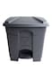 Step Trash Bin   Plastic Matte Finish   Suitable For Bathrooms, Kitchens &amp; Communal Spaces   Grey   45 Liters
