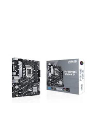 Prime B760M-K, Intel B760 LGA 1700 mATX motherboard with PCIe 4.0, two PCIe 4.0 M.2 slots, DDR5, Realtek 2.5Gb Ethernet, VGA, HDMI, SATA 6 Gbps, Front USB 3.2 Gen 1, Aura Sync - Black