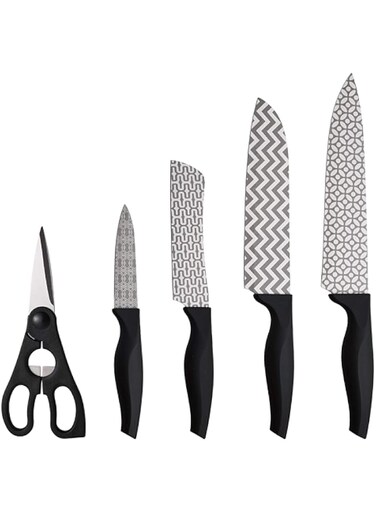 Bergner Rheinsberg 5Pcs Knife Set, Stainless Steel, Black, BG39321mm