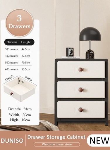 Multipurpose 3-Drawer Storage Cabinet for Kitchen, Bathroom, Bedroom,Kitchen,Living Room,Office,Multifunctional Waterproof Design 3-Tier Vertical Storage Cabinets With Drawers, Slim Narrow Cabine