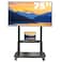 Mobile TV Cart, Rollable TV Stand For 32-75" LCD LED OLED Flat Screen TV With Curved Screens up to 40kg, Height Adjustable, Portable TV Stand with Wheels
