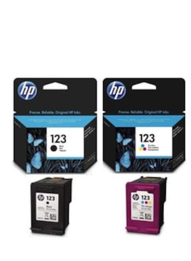 123 Original Ink Cartridge Set Black &amp; Tri Colour Pack of 2