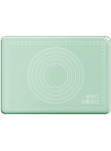ALMEKAQUZ Silicone Pastry Mat, Overflow-proof &amp; Thickened Non-Stick Surface Baking Mat with Engraved Scales, Extra Large Rolling Dough Mat for Cookies, Dough, Bread, Pizza and Pastry