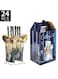 24-Piece Stainless Steel Cutlery Set with Stand &acirc;&euro;&ldquo; Green Finish
