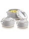 NAYASA Hotpot Casserole Coral Hotpot, Food Warmer, Stainless Steel Insulated Hot Pot - (3 Pc Set 1500 ML,2500 ML,3500 ML) (GRAY)