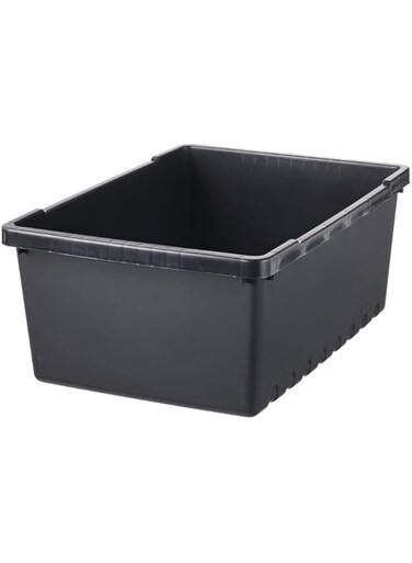 KNP Storage box, black, 35x25x14 cm/9 l - Adding a touch of style to your home d&eacute;cor