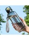Aputue 1L Sports Water Bottle, Black Gym Bottle with Leak Proof, Sport Water Bottles with BPA Free, Transparent Square Water Bottle, Portable Water Bottle for Fitness,Outdoor Sports