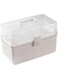 First aid Kit, 3-Tier Plastic Medicine Storage Cabinet, Portable Transparent Medicine Folding Family Emergency Medical Kit with Lock and Handle 14.6x7.5x7.1in