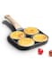 MIUGO four-cup egg pan, medical stone non-stick frying pan, compatible with all heat sources (3-inch eggs)