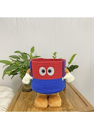 Tazweeq Key Storage Basket,Cartoon Multi-Functional Storage Basket, Cute Cotton Rope Woven, Storage Basket,Porch Key Storage Basket, Room Decoration, Shelf, Home