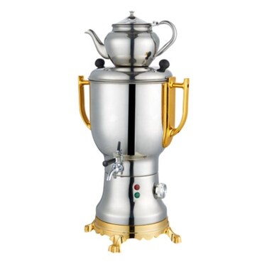 Tradeo 4.0L Electric Samovar 1800W Stainless Steel Tea Urn with Tap &amp; Power Switch