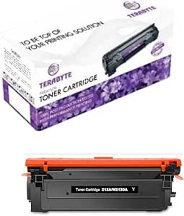 212A Cartridges (with Chip) Compatible for 212A 212X W2120A W2120X Work for Color Enterprise M555dn M554dn M555x M554 M555 MFP M578 Series Printer Ink (New Version yellow)