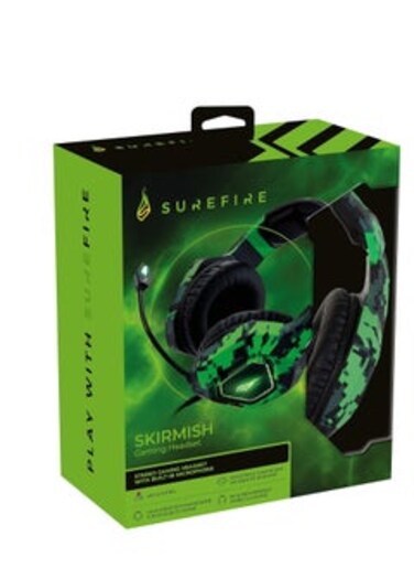 SureFire 48821 Skirmish Gaming Headset I Headset PC ; Playstation I Gaming Kopfh&Atilde;&para;rer I 390g I mit Stereo 2.0-Sound und LED-Beleuchtung I Headset Gaming I...