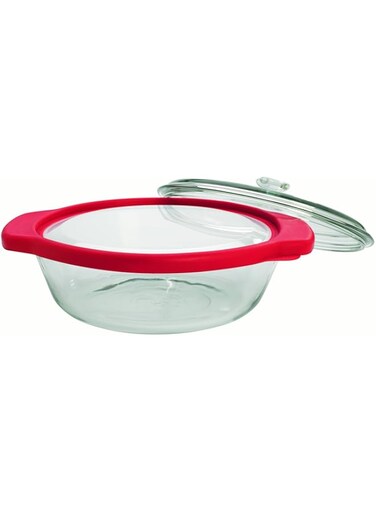 Anchor Hocking 2 Qt. Preferred Casserole Dish W/Cherry Tru