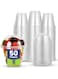 Packing 50 Pcs 10 oz Clear Plastic Cups with Dome Straw Slot Lids   Disposable PET Cups with Lids for Cold Drinks, Fruit, Dessert, Parfait, Iced Coffee, Smoothies, Takeaway &amp; Events
