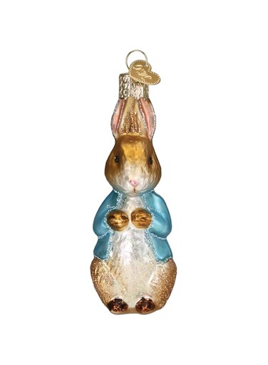 Old World Christmas Peter Rabbit Glass Blown Ornament for Christmas Tree