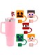 10mm straw covers cap compatible with 30&amp;40 oz tumble Minecraft straw toppers reusable dust proof straw caps
