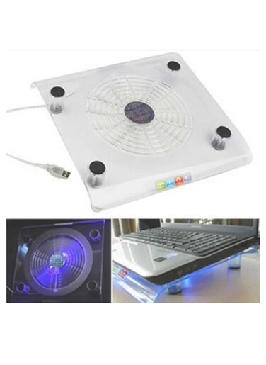 Notebook Cooling Pad Transparent Case Fans