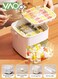 Ice Cube Tray with Lid and Handle Bin 2 Pack Silicone Plastic Ice Cube Trays Ice Trays with Ice Container Stackable Ice Tray with Storage Ice Bucket Kits Ice Tong Ice Scoop
