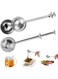 2Pcs Stainless Steel Tea Strainer Tea Infuser for Loose Leaf Tea,Tea Diffusers Fine Mesh Tea Ball Tea Accessories, Baking Supplies Baker's Dusting Wand Sugar Shaker Duster Flour Duster (Full+Half)