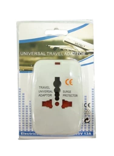 Universal Travel Adapter Type C, World Travel Power Plug With 2 USB, All In One Travel Plug Adapter For EU/US/UK/AU  (White)