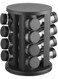 Stainless Steel Spice Organizer, Seasoning Jars Set, Countertop Storage Spice Rack, Glass Spice Containers for Kitchen Storage, Herb and Spice Containers