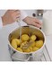 Stainless Steel Potato Masher with Wavy Design - Heavy-Duty 304 Stainless Steel Construction, Ergonomic Handle &amp; Non-Slip Base for Smooth Mashing, Kitchen &amp; Restaurant Use