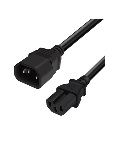 C13 To C14 Extension Cord Power Cable Male To Female Kettle Lead For Computers Servers Routers Switches Monitors Rice Cookers 1.8M (1-PACK)