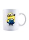 Cut Printed Ceramic Mug White/Yellow/Blue