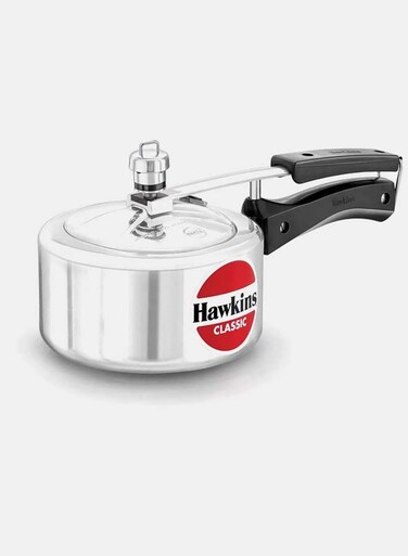 1.5Liters Classic Aluminium Pressure Cooker With Inner Lid(CL15), Silver Silver
