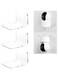3 Pcs Acrylic Floating Wall Shelves for Security Cameras, Baby Monitors Speakers, Acrylic Display Shelves Ledges - Universal Small Wall Shelf with Cable Clips, 10-Piece Strong Tapes, No Drill (Clear)