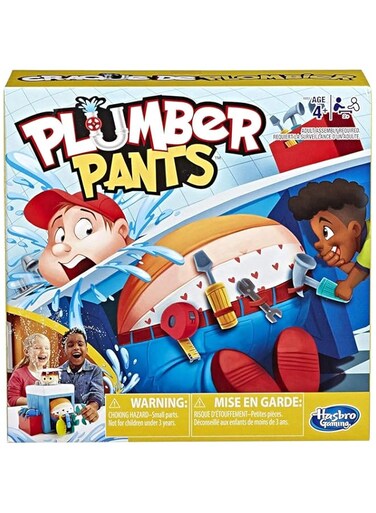 Hasbro Gaming Plumber Pants Game for Kids Ages 4 &amp; Up