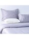 HOME Serene 3-Pc Cotton Queen Duvet Cover Set - Luxurious 100% Cotton, 300 TC, Grey - Includes Duvet Cover &amp; 2 Pillow Shams - Ideal For Elegant Bedroom Decor
