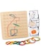 Wooden Blocks Puzzle Brain Teasers Toy,Geoboard Mathematical Manipulative Material Array Block Geo Board &ndash; Graphical Educational Toys,Shape STEM Montessori Puzzle Matrix for Kids