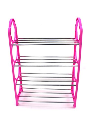 5-Layer Shoe Rack Stackable Storage Shelf for Shoes, Boots, Slippers Space-Saving Organizer for Closet Entryway or Bedroom Durable Metal Frame Easy Assembly Multi-Purpose Shoe Organizer