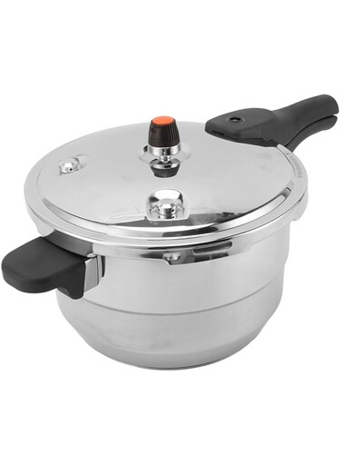 Sorandy Stainless Steel Pressure Cooker, Household Pressure Cooking Pot with Safety Valve and Steaming Rack, Multi Functional Cookware for Cooking Rice, Porridge, Stewing Soup, Steaming