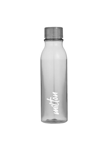 Water Bottle 1 Litre &acirc;&euro;&ldquo; Reusable Plastic Fridge Bottle, BPA Free &amp; Leak-Proof, Lightweight Travel &amp; Office Bottle with Name Tag &acirc;&euro;&ldquo; Grey