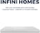 INFINI HOMES Single High Density Foam White Folding Mattress (90W X 180L X 10H)