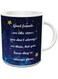 Impress Good Friends Quote Design Ceramic Coffee Mug (White)