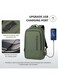 Mobcos Back Pack Green 8228 Elite Laptop Backpack with USB Charging Port &ndash; Waterproof Anti-Theft Business Travel Backpack for Men &amp; Women, Slim Oxford Material Bag Work &amp; College