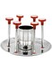 action Steel Glass &amp; Spoon Stand Tableware, Silver, AKW332