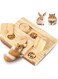 AquaFalcon Wooden Foraging Toys Set for Small Animals, Interactive Enrichment and Treat Dispenser Toys for Guinea Pigs, Hamsters, Rabbits, Chinchillas, Rats, and Gerbils